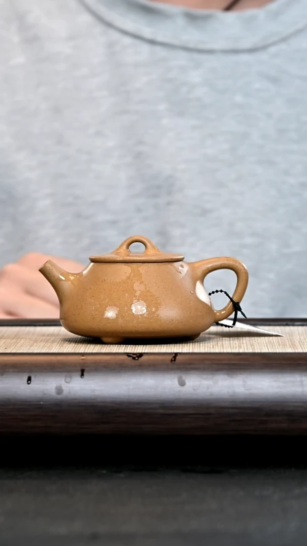 【闪购商品】紫砂茶壶Aj4197 平盖石瓢 共生段