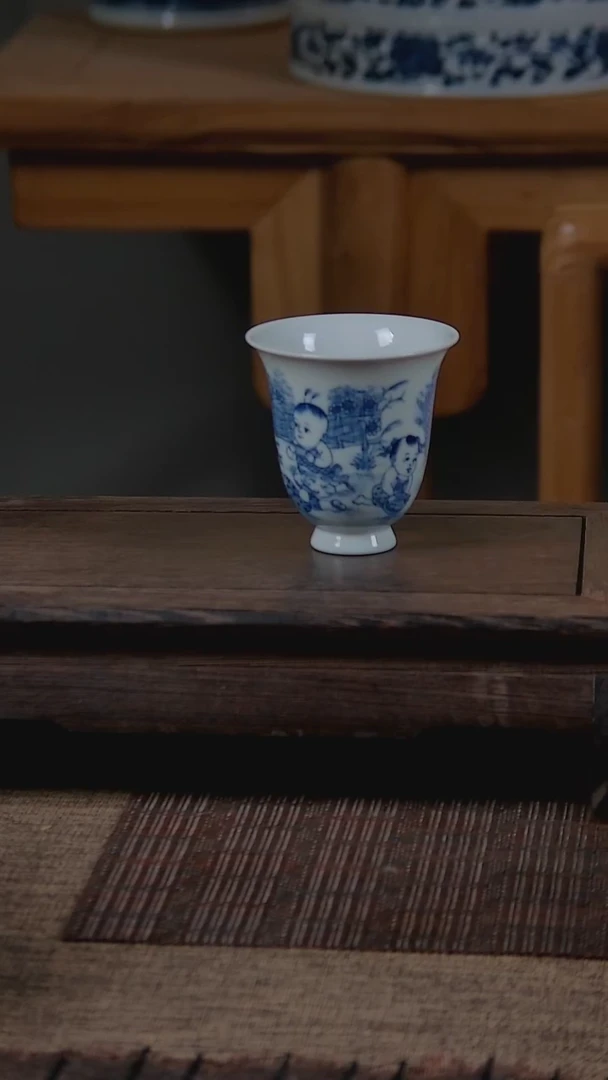折葵非器手工手绘五子登科闻香杯