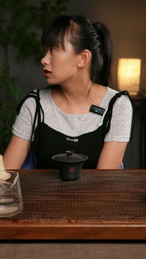 手柄款瓷黑色 百克盖碗闲章