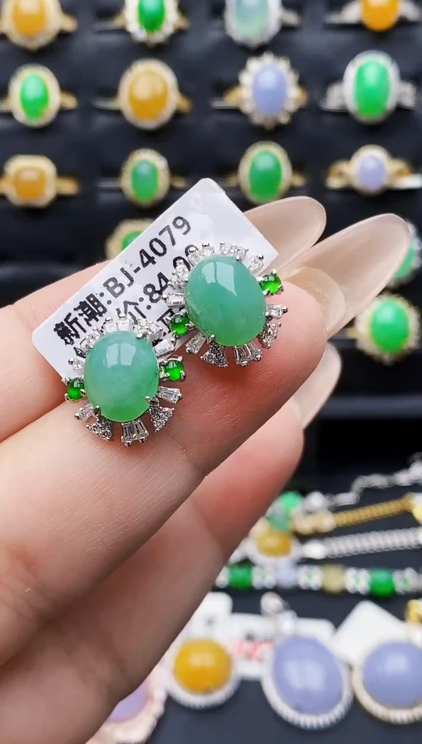 银S925镶嵌戒指翡翠0138