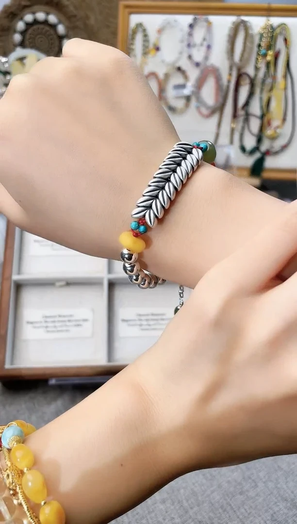 银S925镶嵌手串南红玛瑙?**仪南红手串