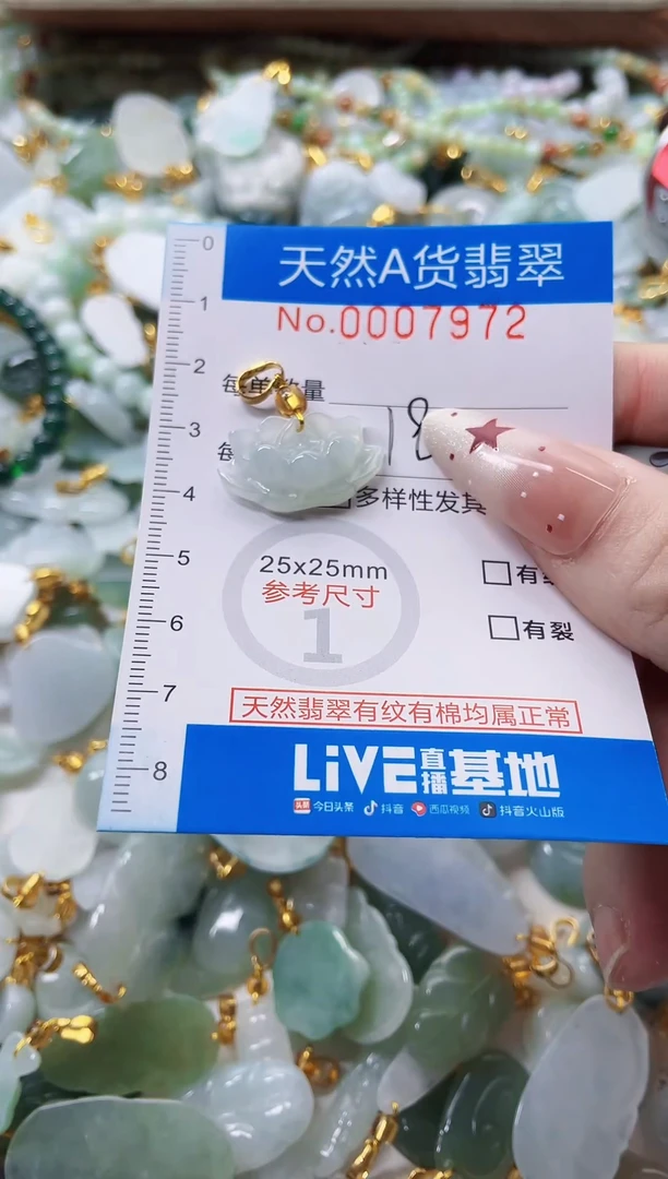 颈饰未镶嵌翡翠净货挂件-7972