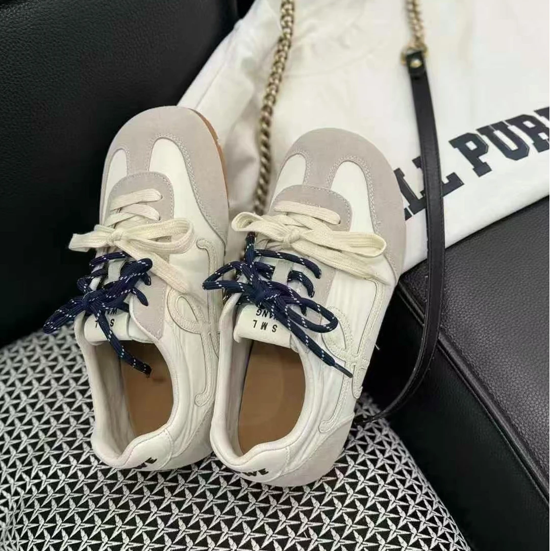 大头小可爱~鸳鸯鞋带内增高休闲德训鞋女阿甘鞋6611