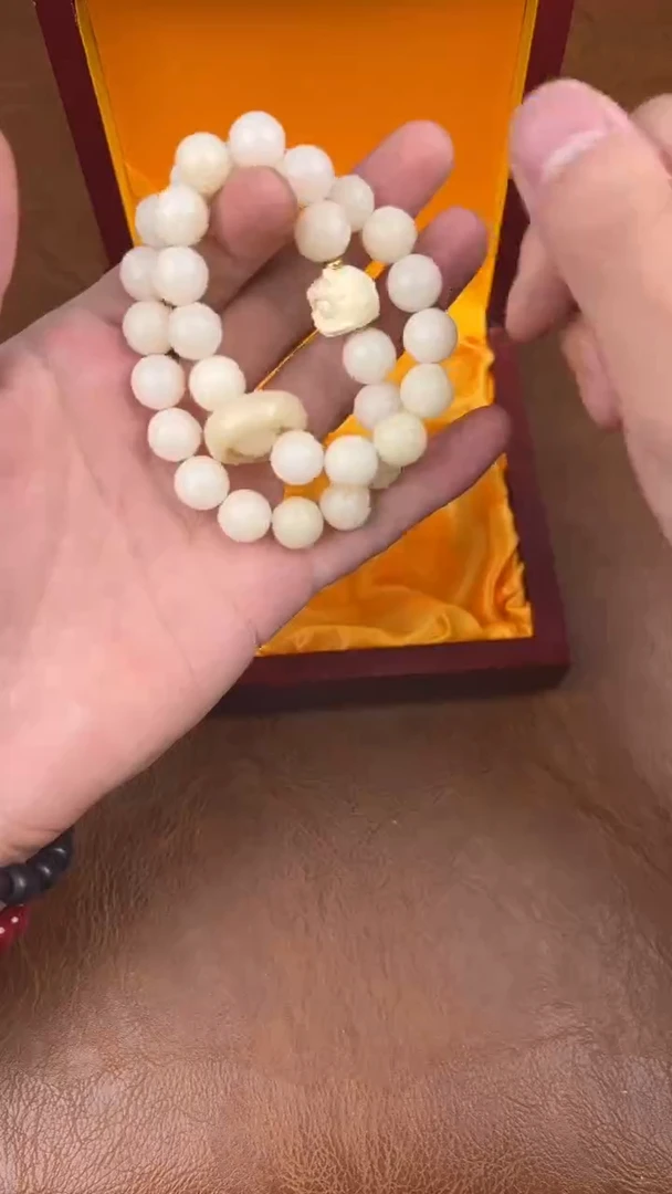白玉菩提双圈手串@@YS964