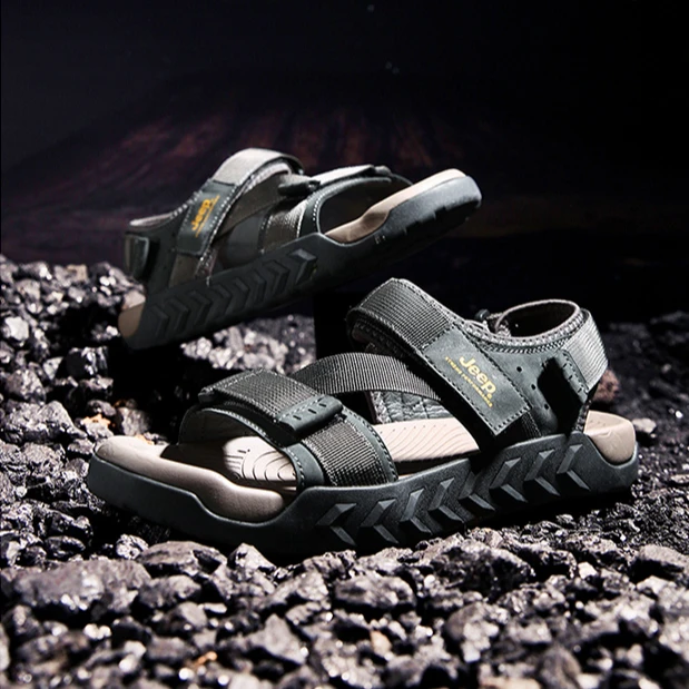 JEEP/吉普夏季户外凉鞋男涉水速干防滑透气耐磨运动休闲沙滩鞋