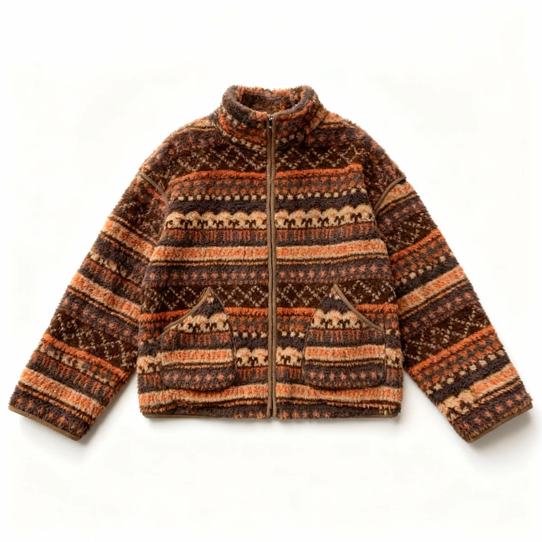 冬款颗粒羊羔毛外套摇粒绒立领加厚外套