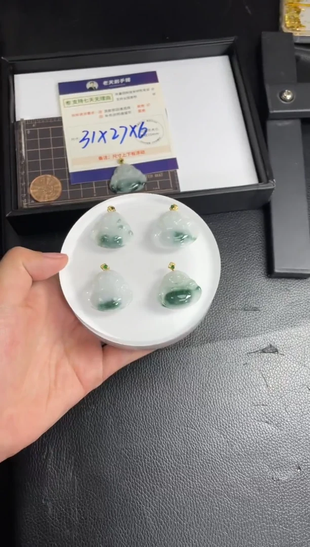 【闪购商品】翡翠挂件银S925镶嵌佛公FL12配绳/多样性发其一CP