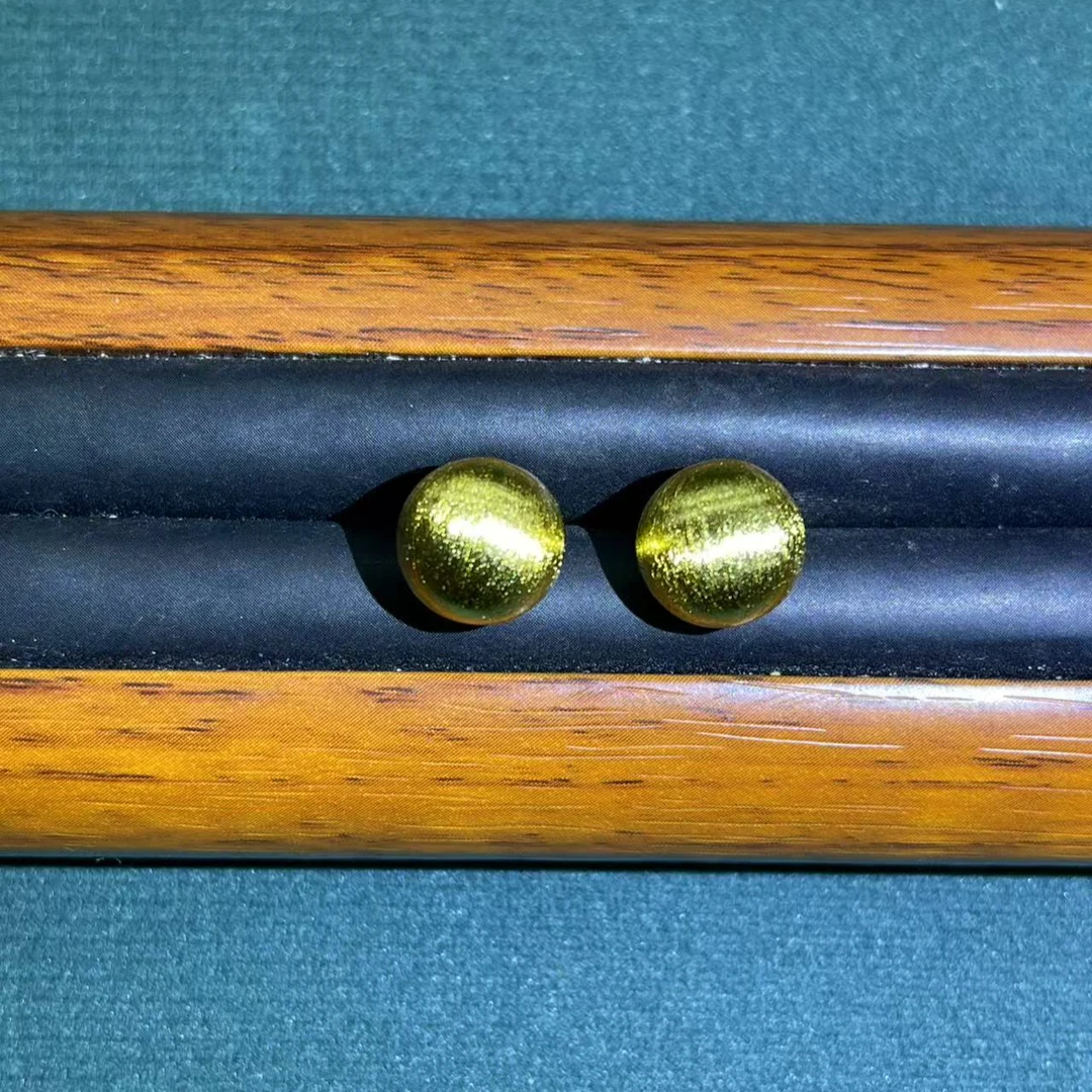 s8272黄色半圆猫眼耳钉多样性发货