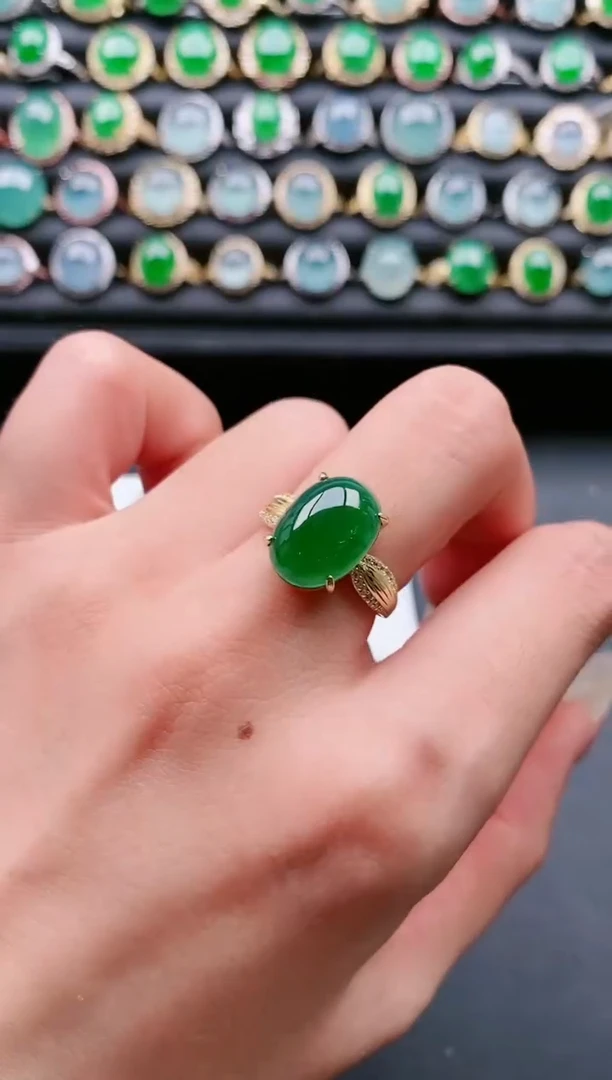 【闪购商品】翡翠戒指银S925镶嵌111111