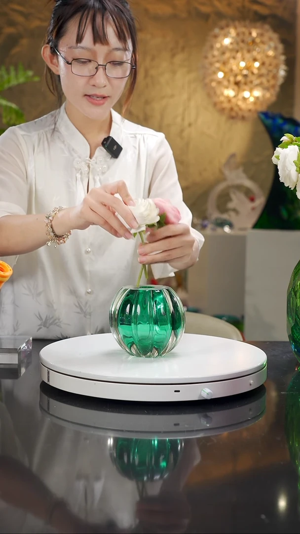 手工艺品琉璃湖水绿南瓜瓶