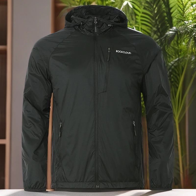 岩云户外运动风男款男士休闲轻薄柔软连帽外套防风加绒薄款神衣