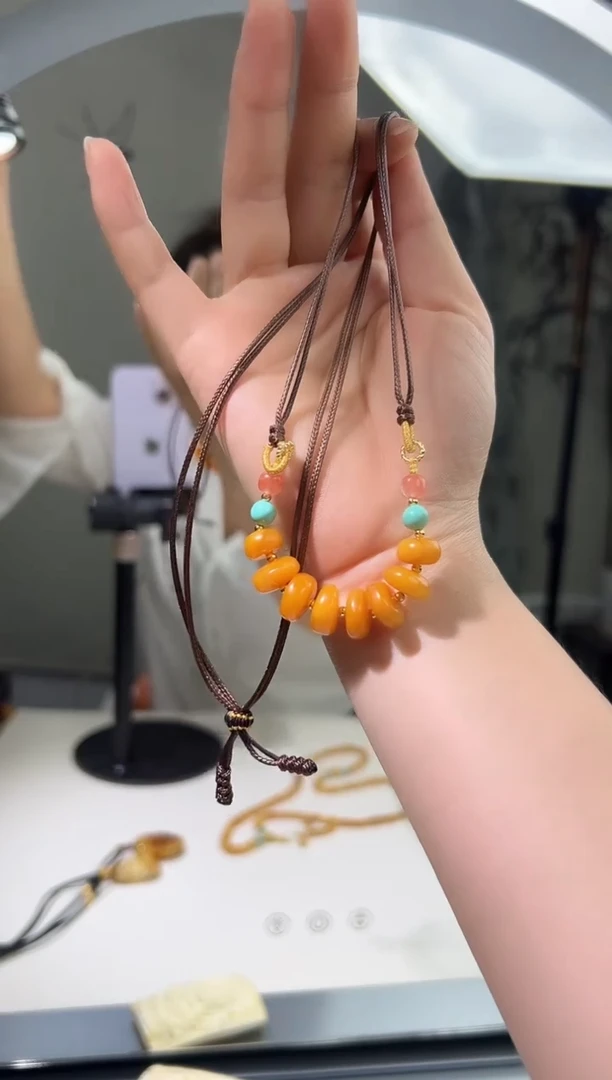 裸石琥珀未镶嵌琥珀蜜蜡吊坠多样性发一条