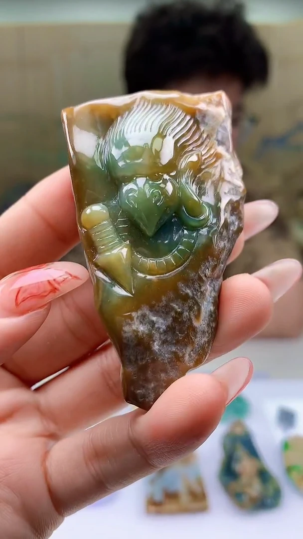 【闪购商品】定制翡翠未镶嵌4688ty-毛货挂件6