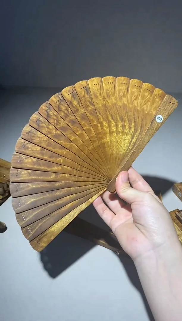 金丝楠16cm金丝楠木小叶桢楠扇899