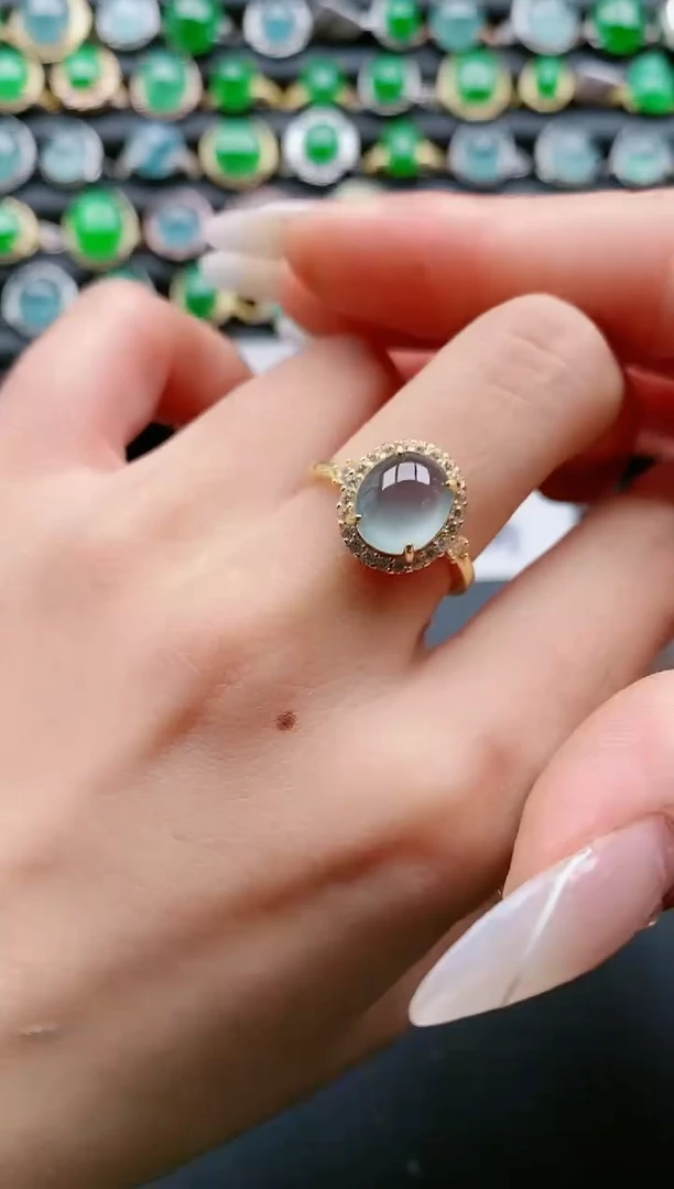 【闪购商品】翡翠戒指银S925镶嵌111111111