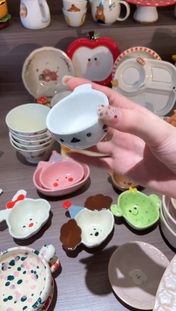 瓷小鸟 碟子 3个 默认微瑕