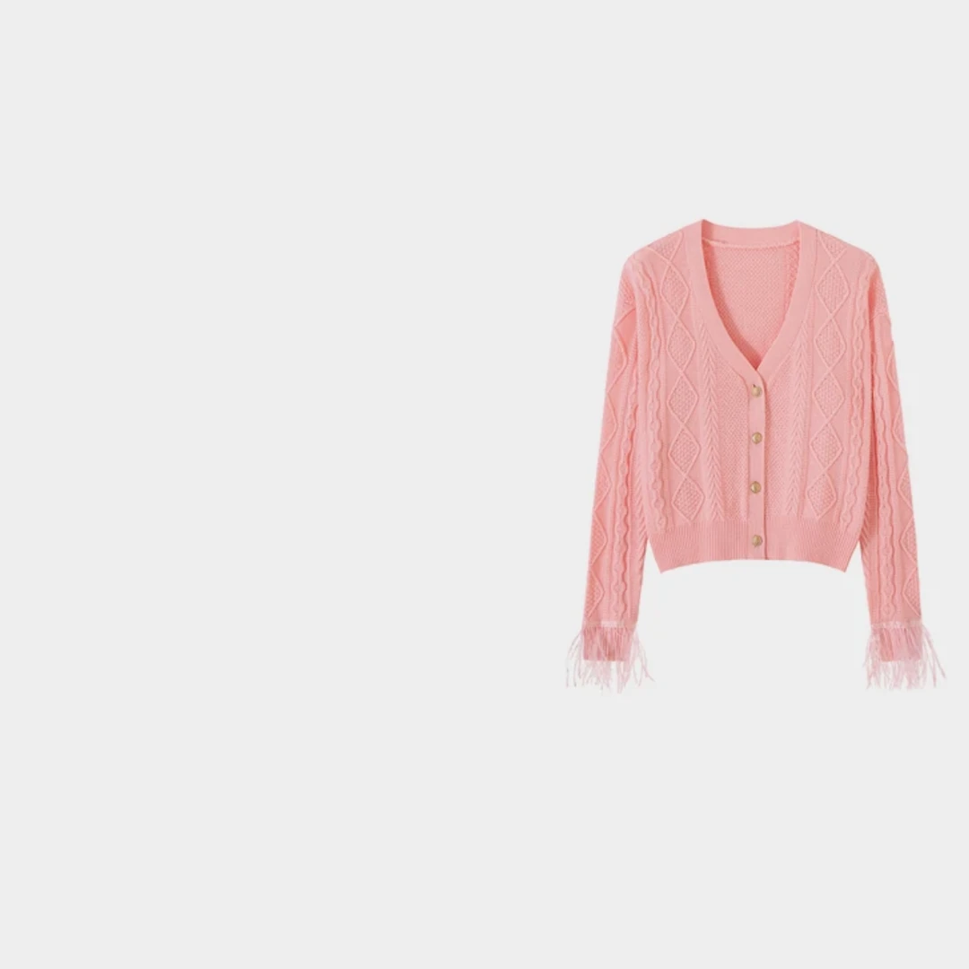 T·Z*58小香风设计师轻奢时尚休闲气质百搭长袖针织衫-8130