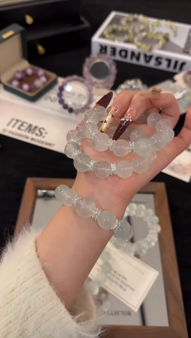 合金手链水晶绿萤石x3570