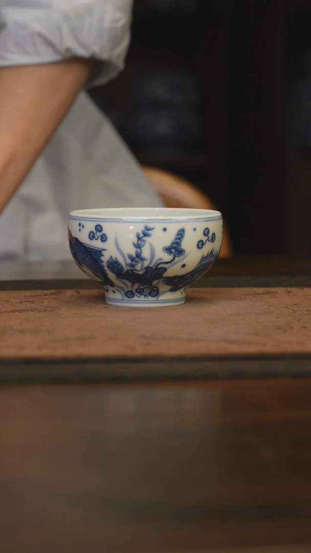 杯柴窑青花破价福利