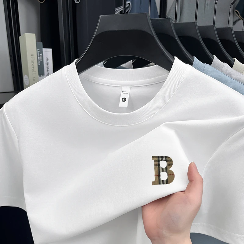 正品|-折清仓商场夏季新品男士纯色圆领短袖纯棉凉感