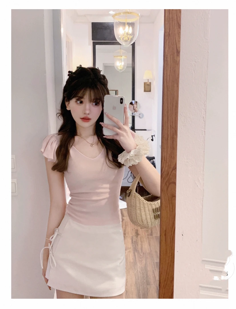 6.13日(编码点这里）秋冬季新款上衣百搭甜美辣妹设计感简约上衣