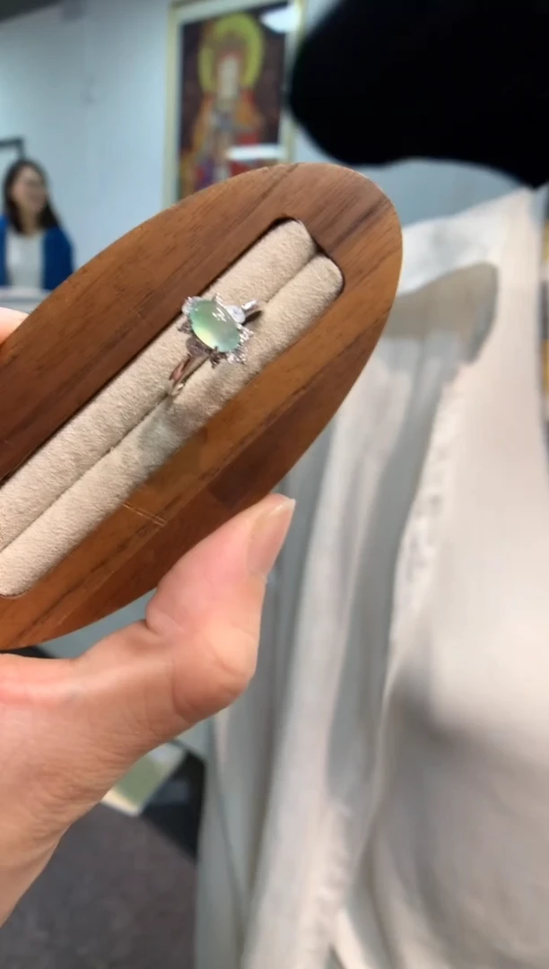 银S925镶嵌戒指翡翠戒指