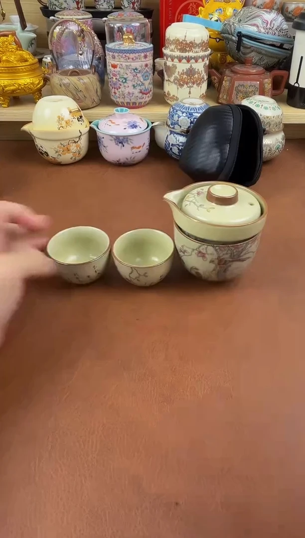 陶瓷茶具摆件旅行套组