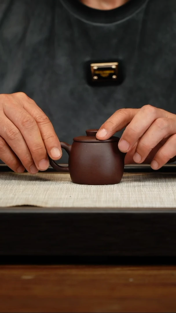 茶壶紫砂老紫泥小巨轮