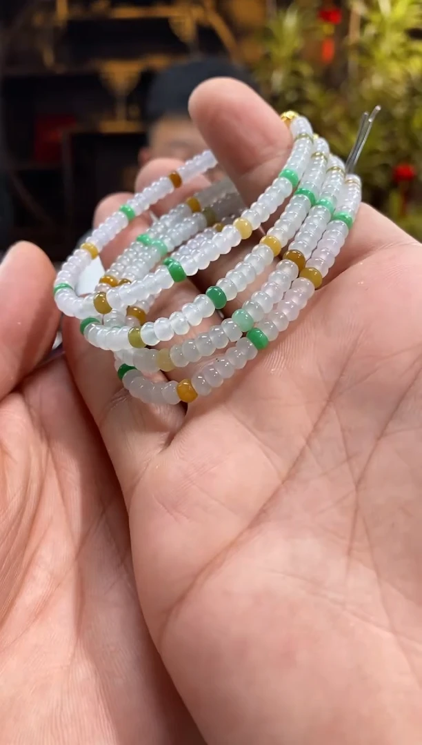 未镶嵌手链翡翠x103（1组）多样性大小形状颜色随机发其一