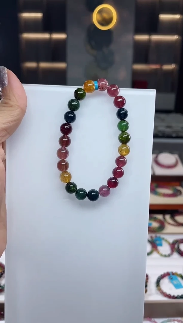 单圈手串未镶嵌碧玺（多样性发一条）Q