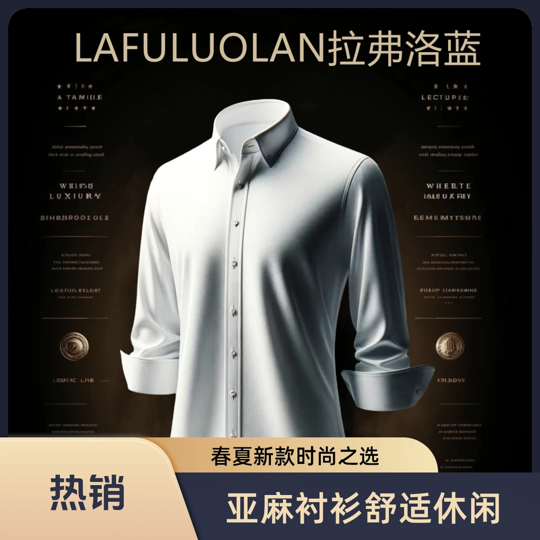 短袖【亚麻混纺凉爽舒适休闲衬衫】轻奢舒适休闲男士夏季舒适衬衫