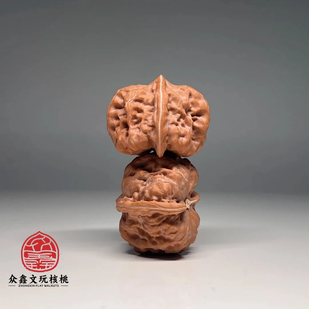众鑫文玩**全尺寸门头沟元宝核桃（全品）
