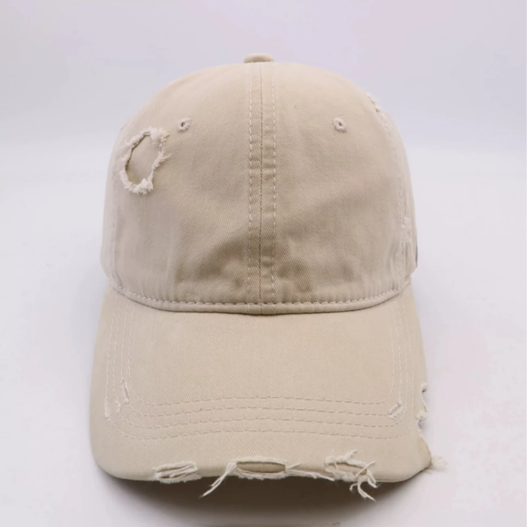 【Mof Studio新款】帽控设计感做旧破洞鸭舌帽女棒球帽潮