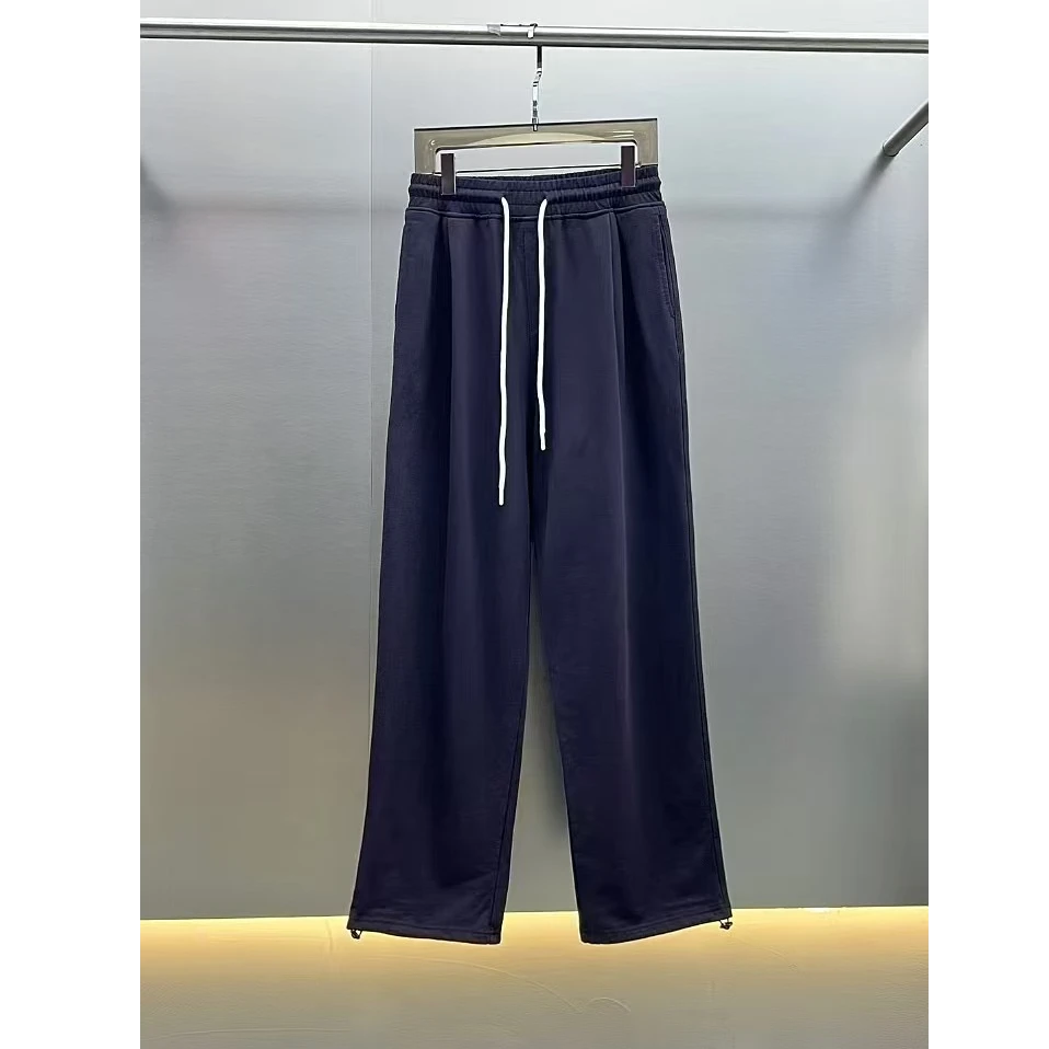 品牌单定制卫裤-纯棉毛圈休闲直筒卫裤抽绳男女同款休闲裤【K840】