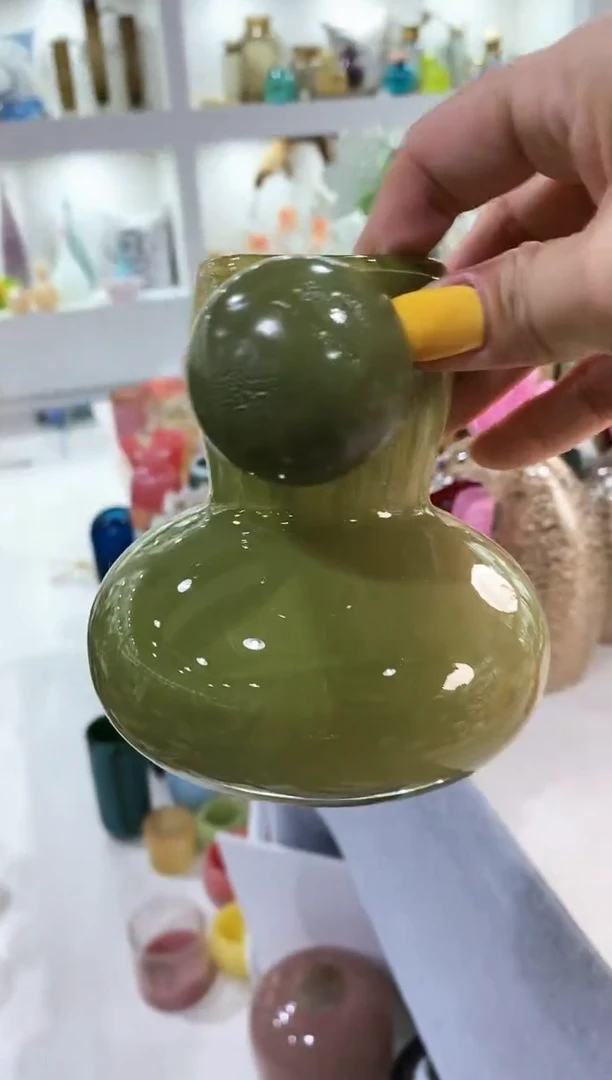 慕忆家手作琉璃花瓶瑕