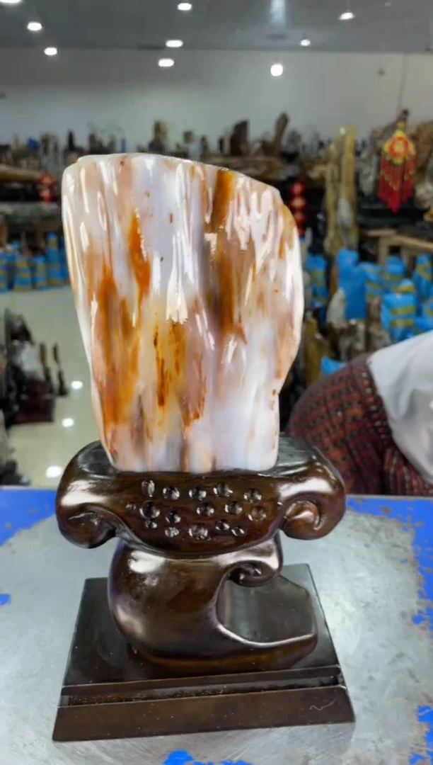 【闪购商品】硅化玉摆件未镶嵌6