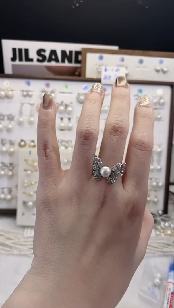 合金耳饰淡水珍珠67