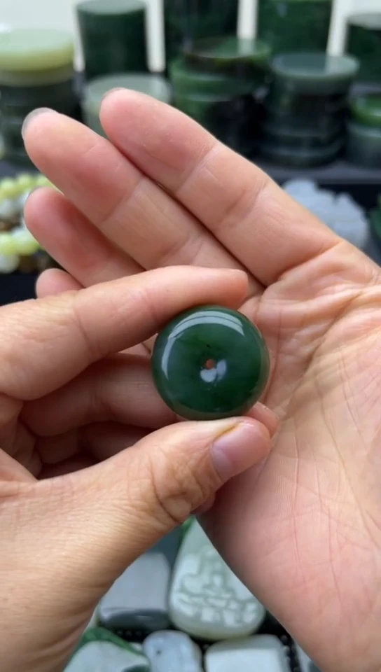 未镶嵌和田玉珠宝半成品扣子