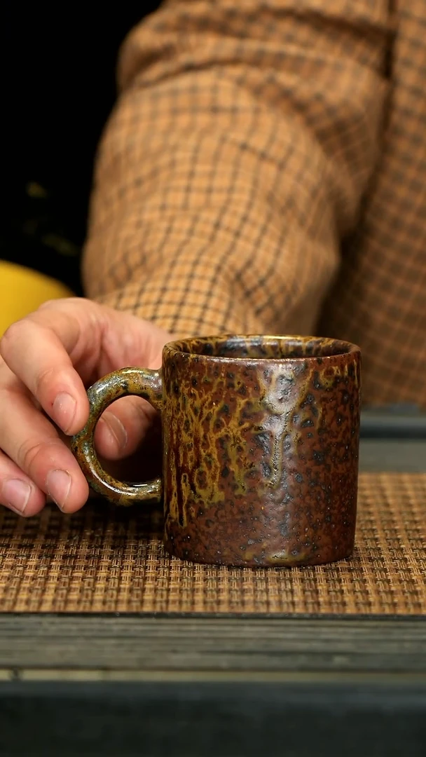 【闪购商品】紫砂茶壶GFY68崖沉木柴烧 马克杯