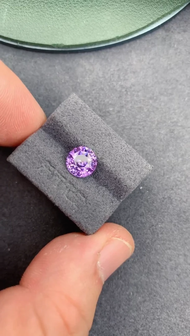 未镶嵌裸石定制蓝宝石2.5ct 无烧紫蓝宝 定制