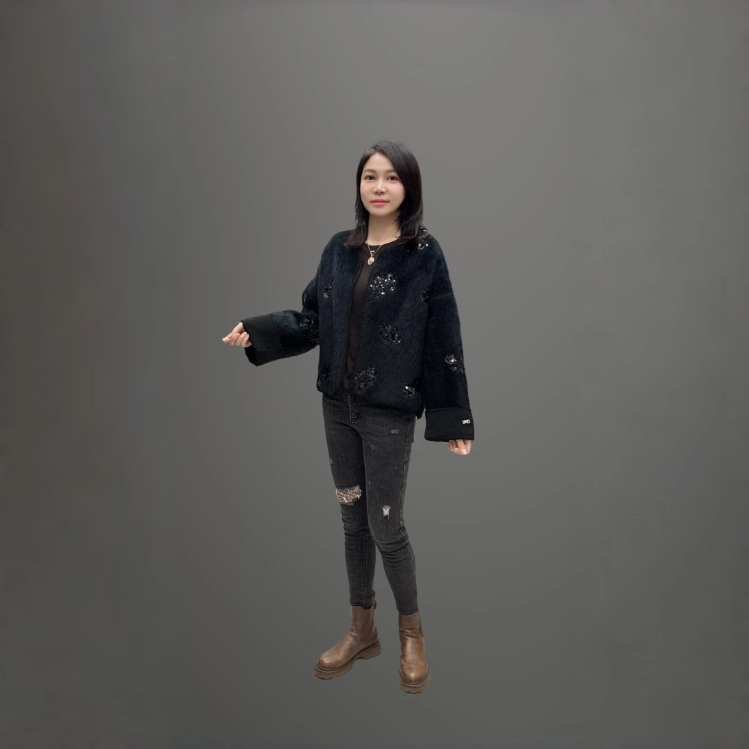 冬季女短款厚款碎花刺绣轻熟风短外套加内衬拼接开衫时尚复古秋冬