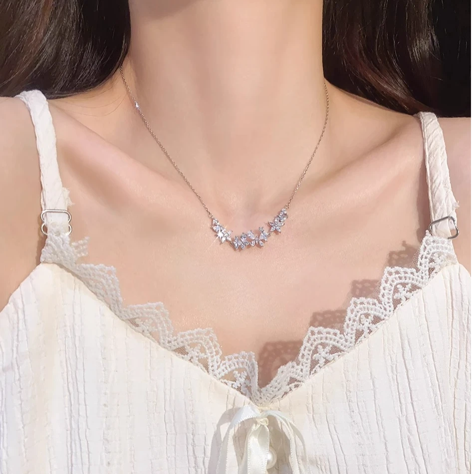 FARCOKO/法蔻 链子足银 紫藤花项链女款轻奢小众情人节礼物送女友