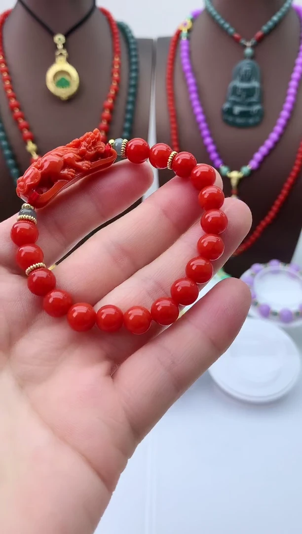 【闪购商品】翡翠手链14K金镶嵌S272手链