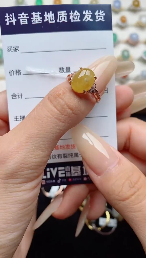 翡翠戒指银S925镶嵌.