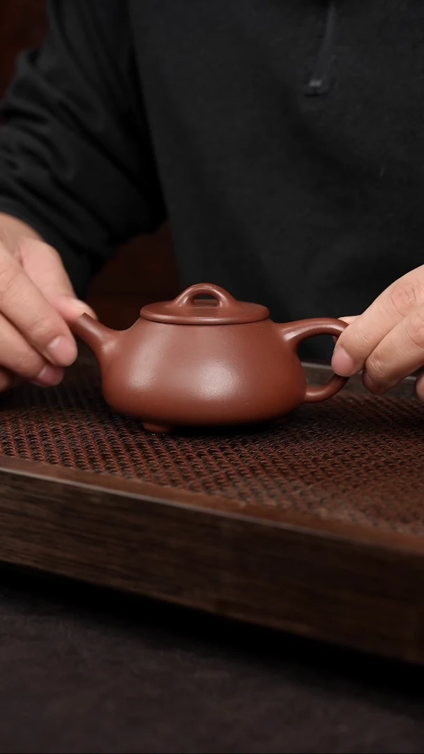 【闪购商品】紫砂茶壶底槽清平盖石瓢