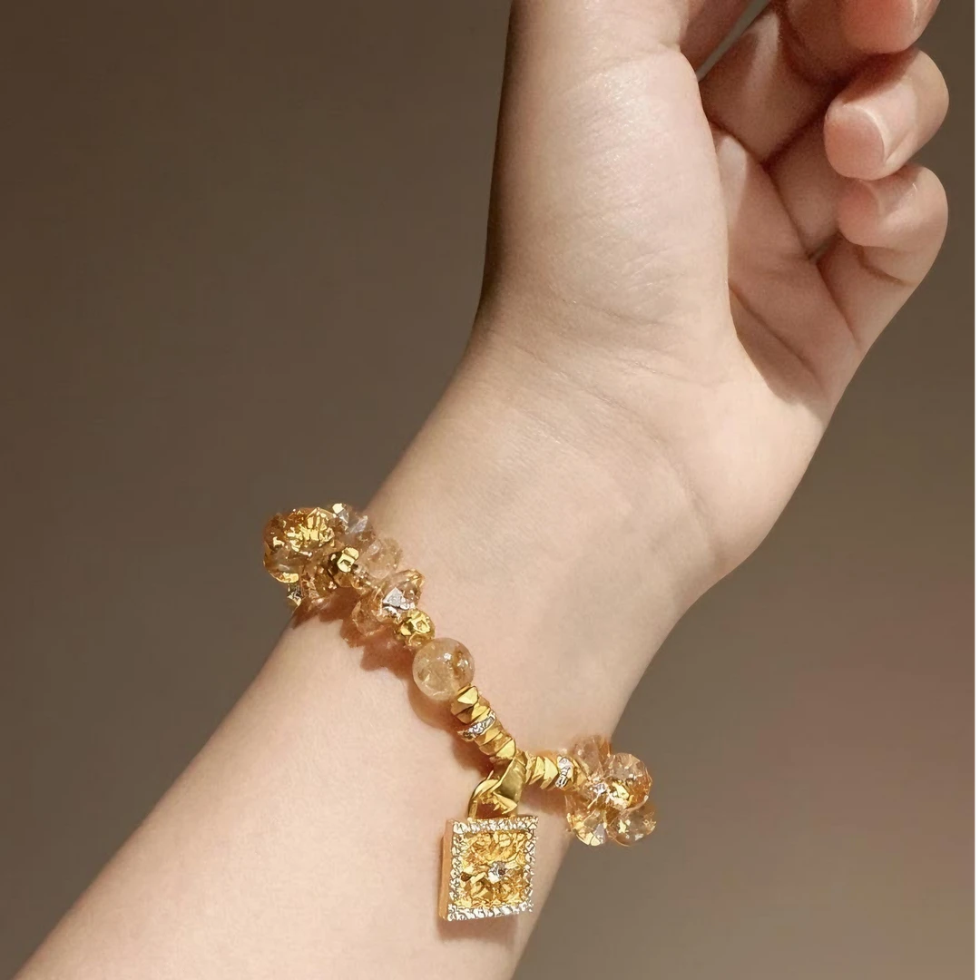 合金手链 F0050克罗心金珠设计款diy手串【福来精选】