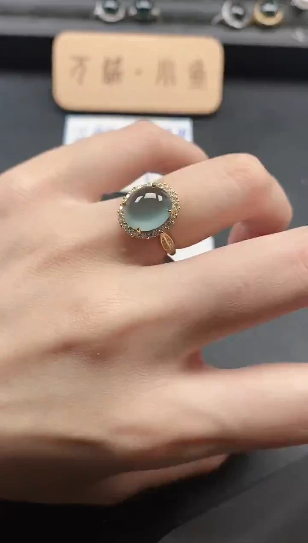 银S925镶嵌戒指翡翠51151