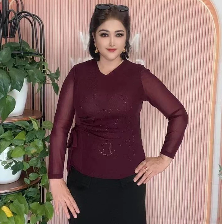 【Romio服装】女士上衣欧美显瘦长袖网红休闲修身百搭秋冬ins