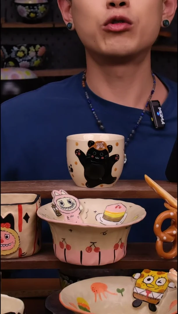 杯子景德镇可爱设计师款陶瓷