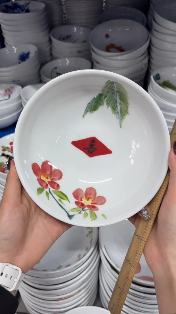 瓷片景德镇陶瓷食品级手绘釉中彩-大胖碗